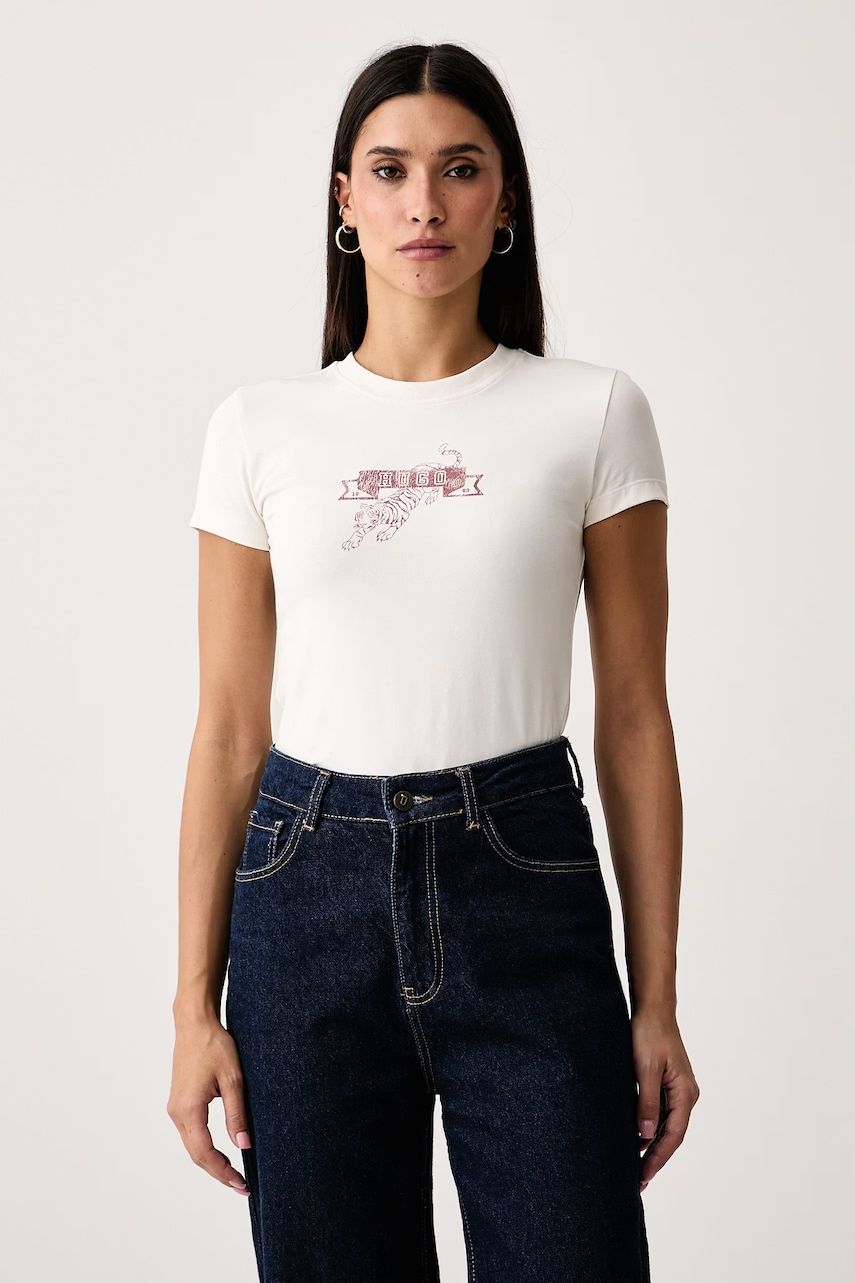 HUGO Blue  tričko dámské s bavlnou 90's Tee_B