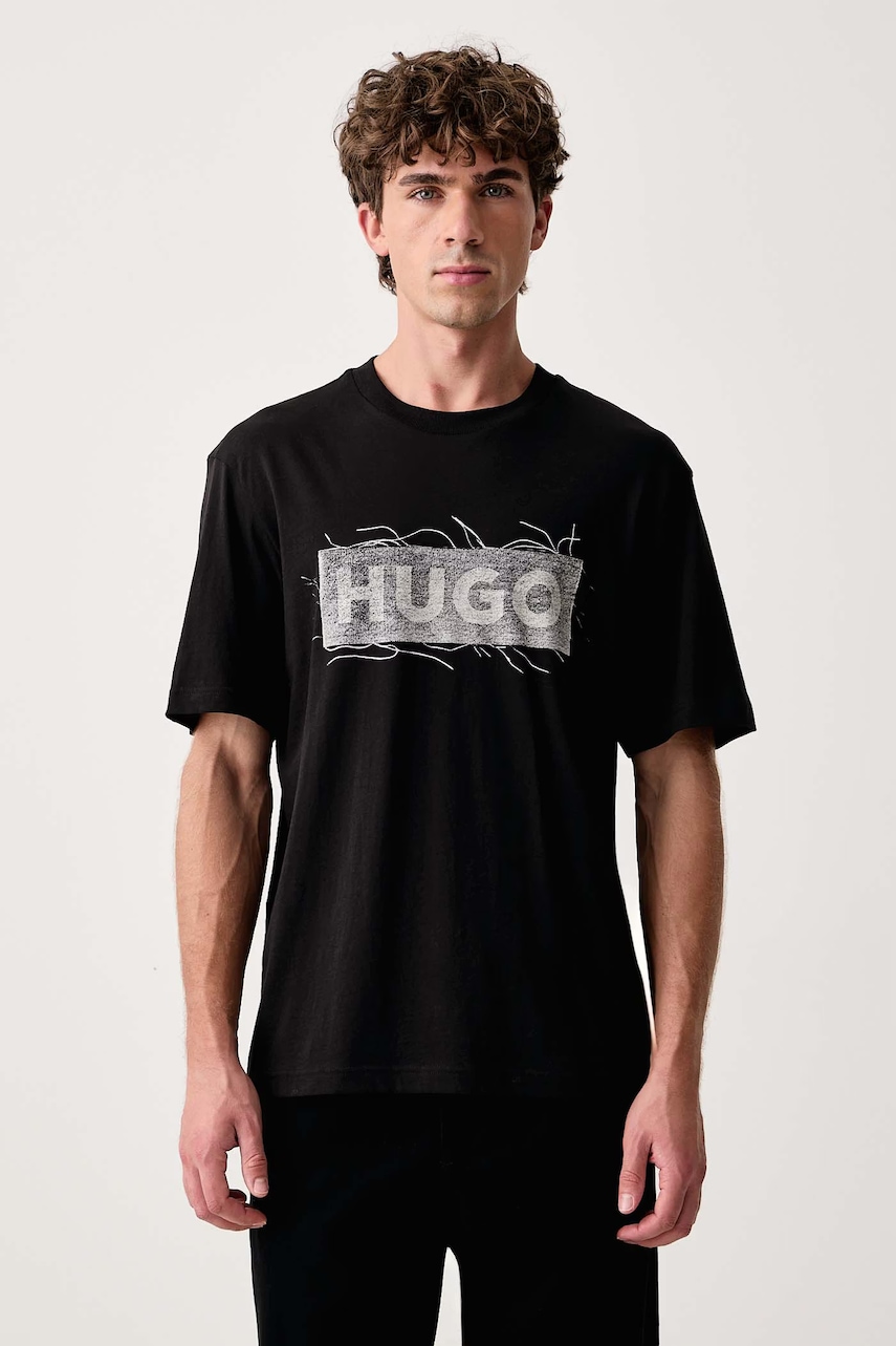 HUGO Blue  tričko pánské bavlněné Naxter