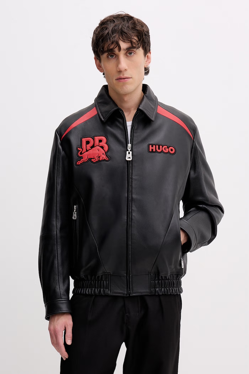 HUGO bunda pánská kožená Lugor_RB