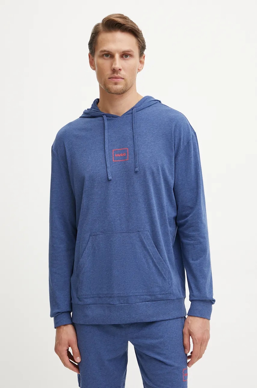 HUGO  loungwear mikina pánská bavlněná s elastanem