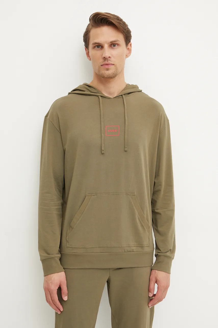 HUGO  loungwear mikina pánská bavlněná s elastanem