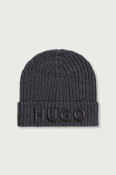 HUGO  pletená čepice pánská vlněná Unisex-X565