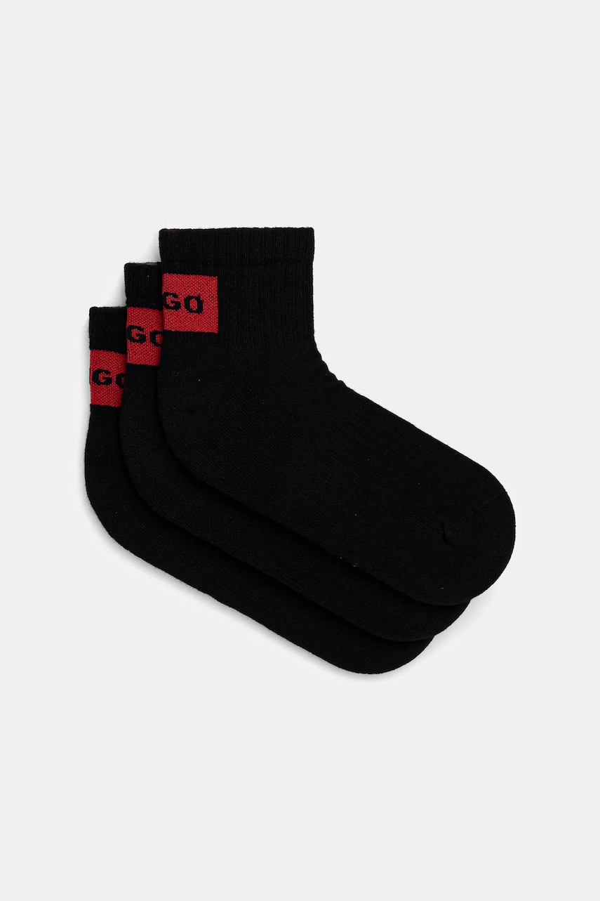 HUGO  Ponožky  3P SH RIB LABEL CC 3-pack