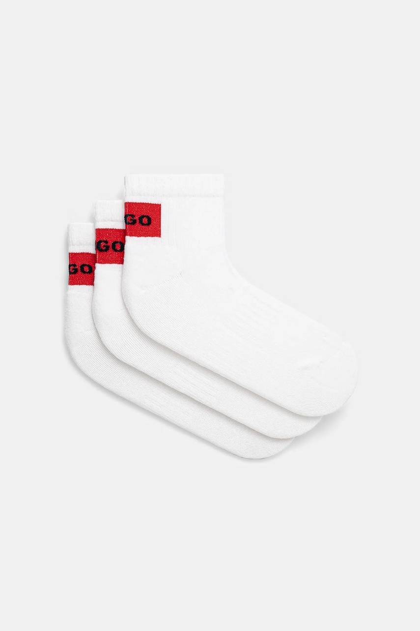 HUGO  Ponožky  3P SH RIB LABEL CC 3-pack