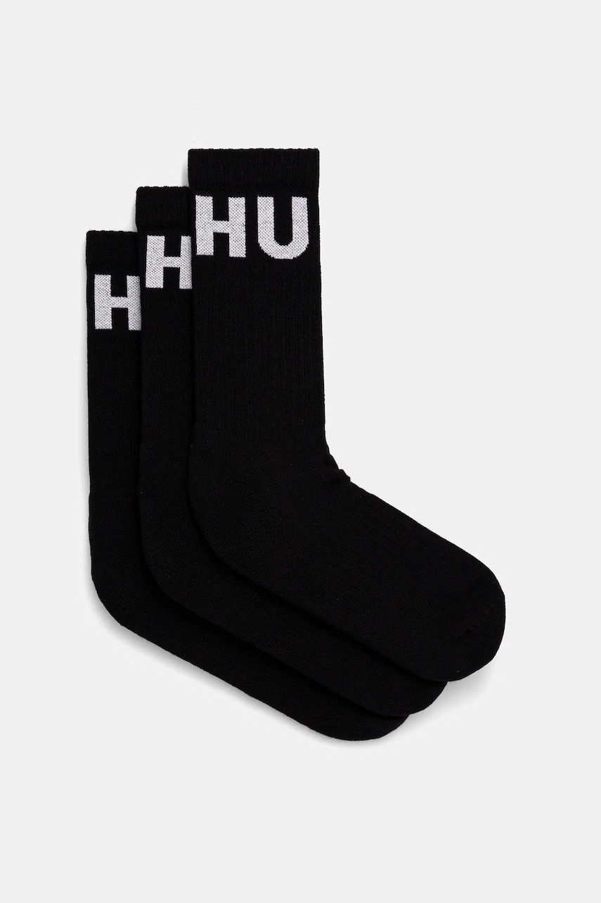 HUGO  ponožky pánské s bavlnou 3P QS ICONIC CC 3-pack