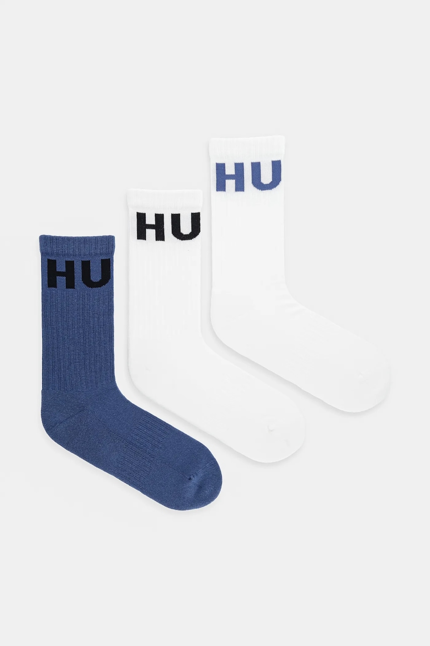 HUGO  ponožky pánské s bavlnou 3P QS ICONIC CC 3-pack