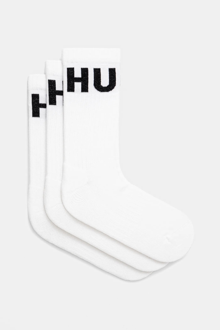 HUGO  ponožky pánské s bavlnou 3P QS ICONIC CC 3-pack