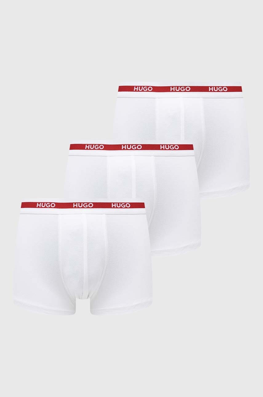 HUGO  přiléhavé boxerky pánské bavlněné s elastanem TRIPLET PLANET 3-pack
