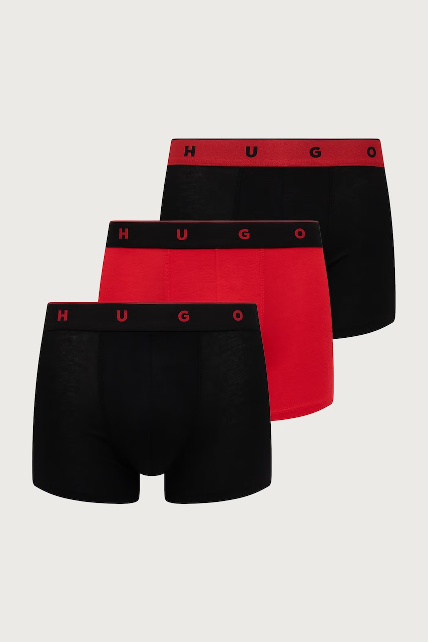 HUGO  přiléhavé boxerky pánské s modalem TRUNK TRIPLET TITAN 3-pack