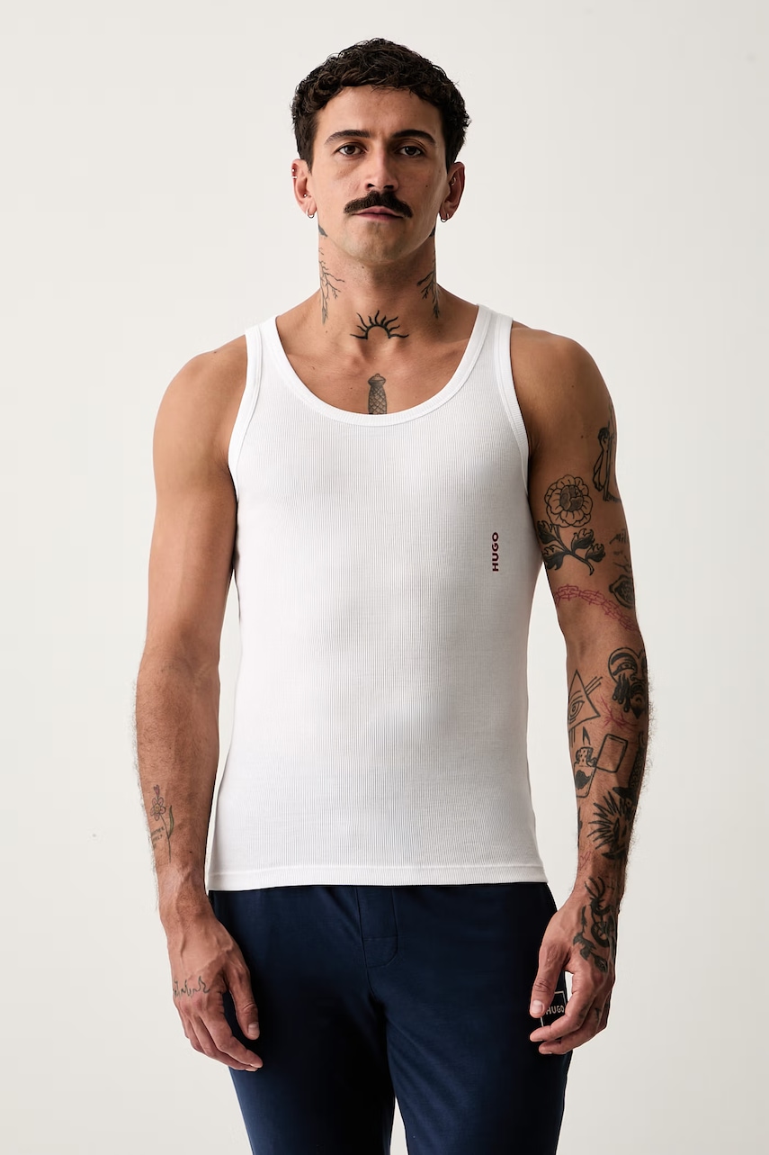 HUGO  top pánský bavlněný TANK TOP TRIPL. PACK 3-pack