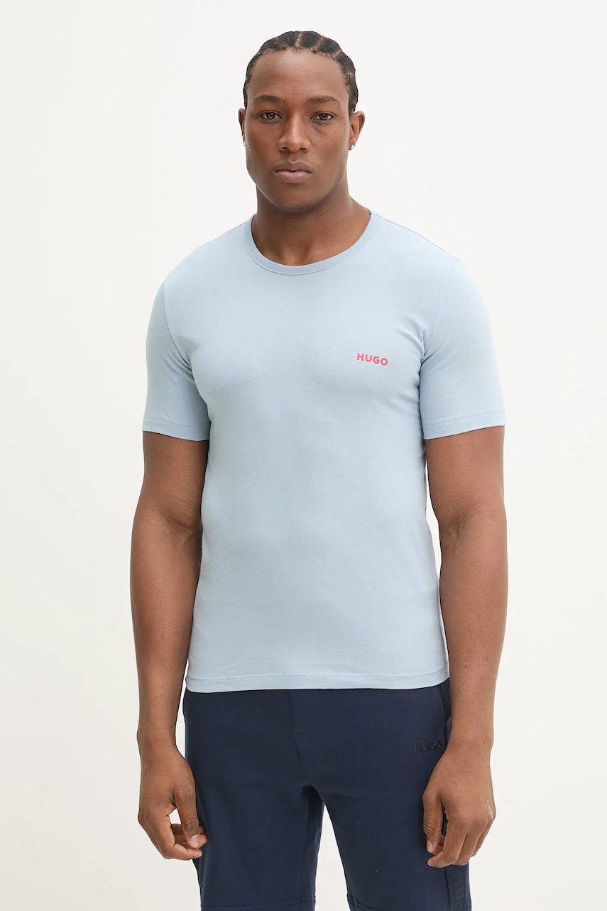 HUGO  tričko pánské bavlněné T-SHIRT RN TRIPLET P 3-pack