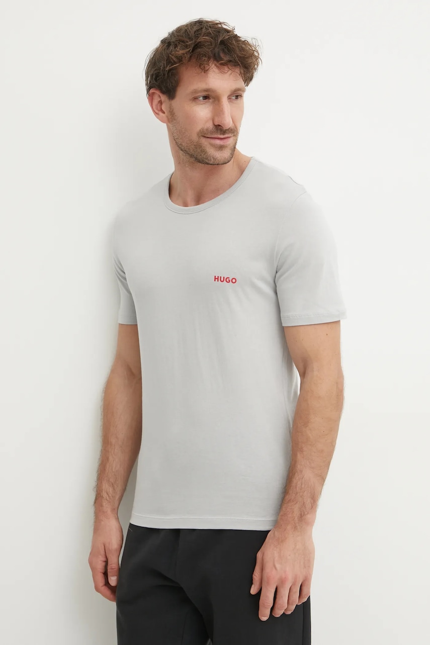 HUGO  tričko pánské bavlněné T-SHIRT RN TRIPLET P 3-pack