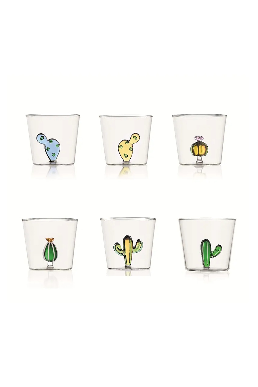 Ichendorf Milano  sada sklenic z borosilikátového skla Desert Plants 300 ml