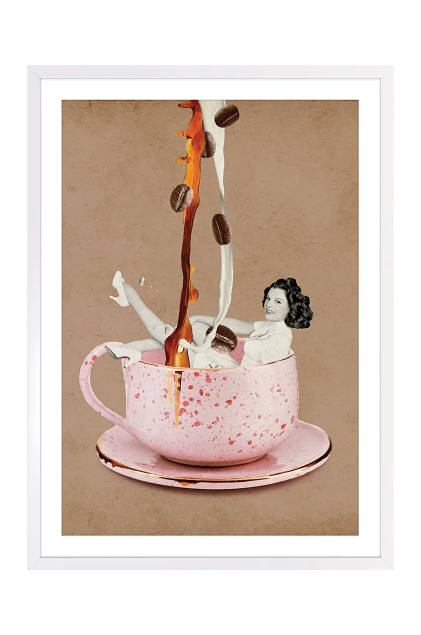 Inne Nástěnná dekorace v rámu home & lifestyle Lady In Coffee Retro