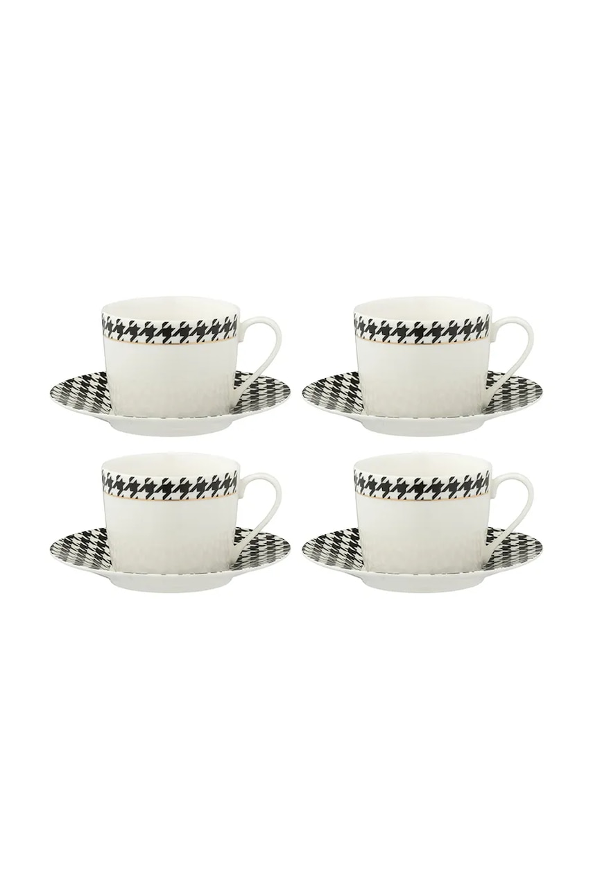 J-Line  sada šálků s podšálkem z porcelánu