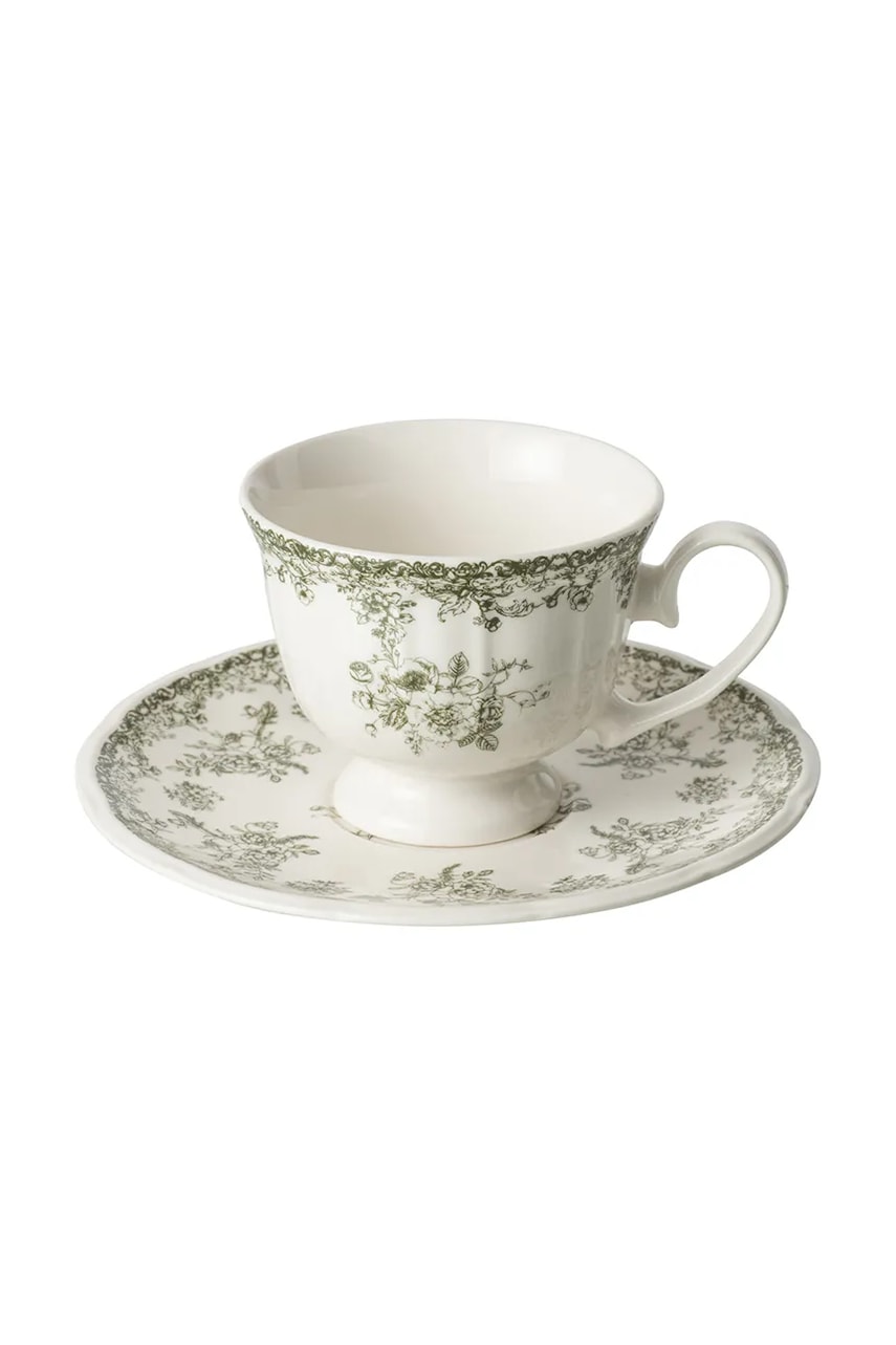 J-Line  šálek s podšálkem z porcelánu 170 ml