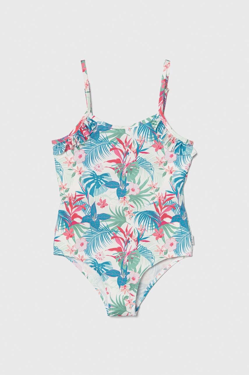 Jednodílné dětské plavky Pepe Jeans HIBISCUS FRILL SWIMSUIT