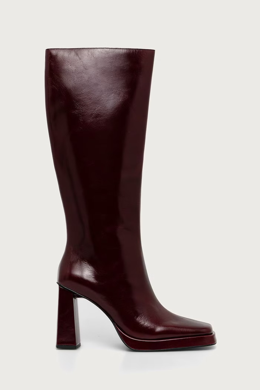 Jeffrey Campbell  kozačky nad kolena na sloupku dámské kožené Maximal