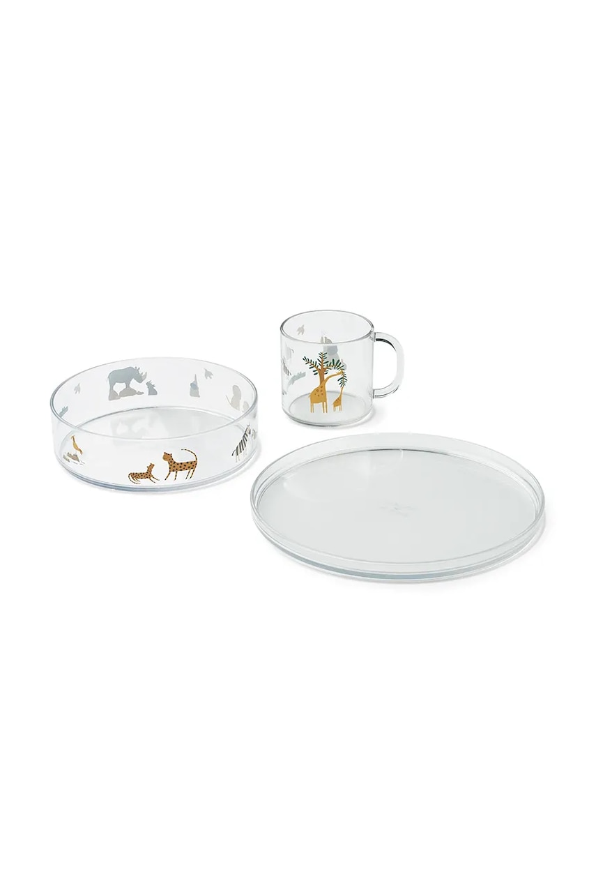 Jídelní set pro děti Liewood Siva Printed Tritan Tableware Set