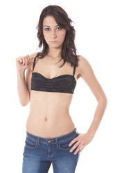 JOHN GALLIANO WOMEN'S BLACK BALCONY BRA