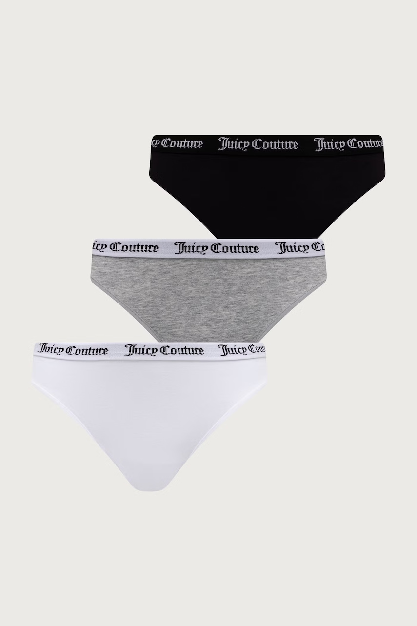 Juicy Couture  kalhotky dámské bavlněné s elastanem DIDDY BRIEF PK 3-pack