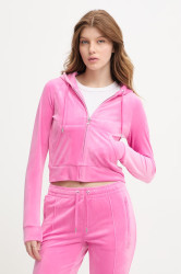 Juicy Couture  mikina s kapucí dámská velurová MADISON COL OUT
