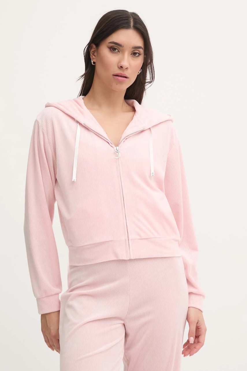 Juicy Couture  Pyžamová mikina  LIV RIB VELOUR HOODIE