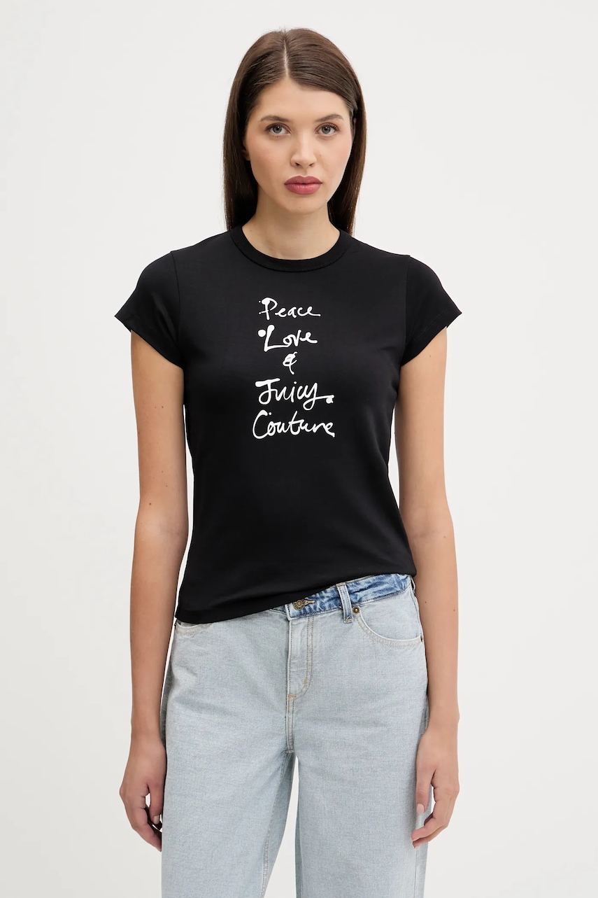 Juicy Couture  Tričko  PEACE LOVE AND JUICY HILTON T-SHIRT