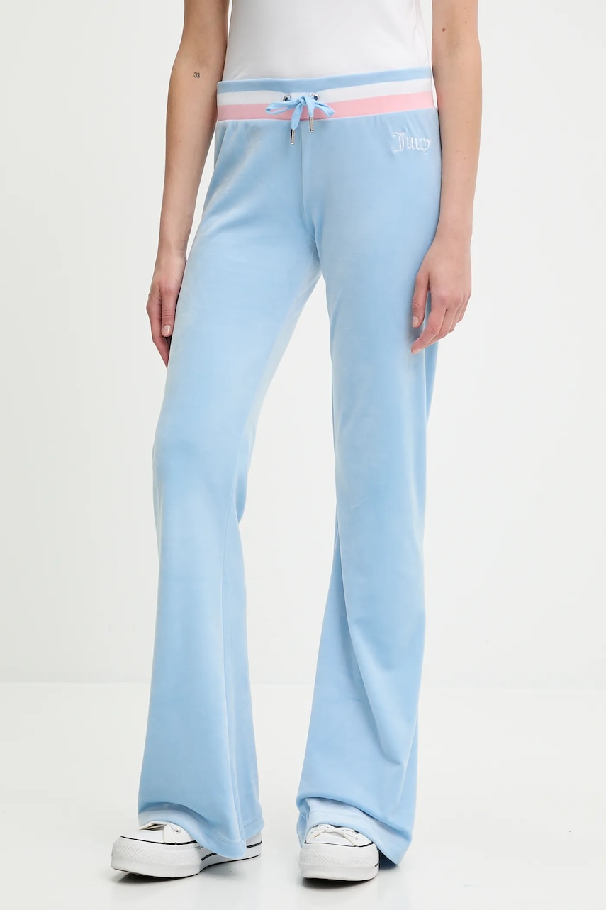 Juicy Couture  Velurové teplákové kalhoty  CHRISTINE STRIPE LOW RISE