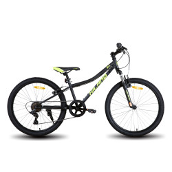 Juniorské horské kolo Hiland Climber 24" • 140-160 cm 12,5" (140-160 cm) černá