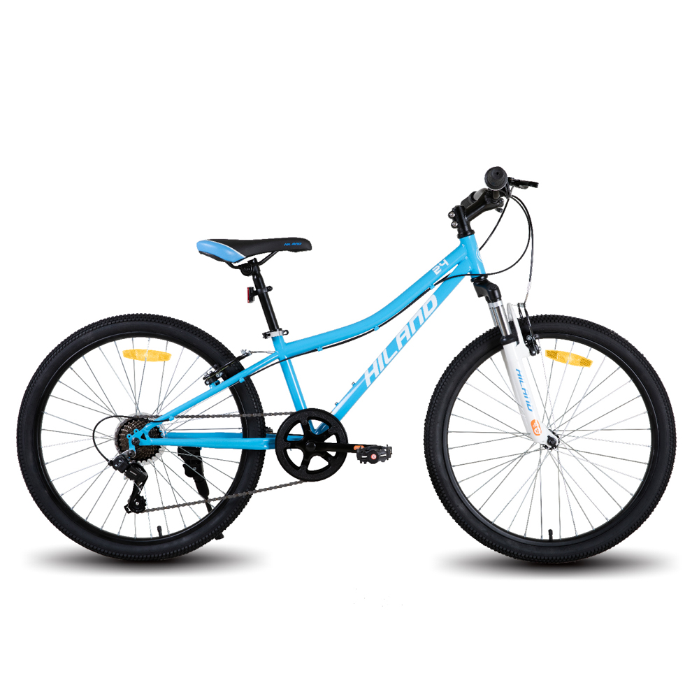Juniorské horské kolo Hiland Climber 24" • 140-160 cm 12,5" (140-160 cm) modrá