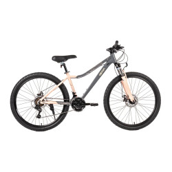 Juniorské horské kolo Olpran Strix 26" • 140-155 cm 15" (140-155 cm) šedá/růžová