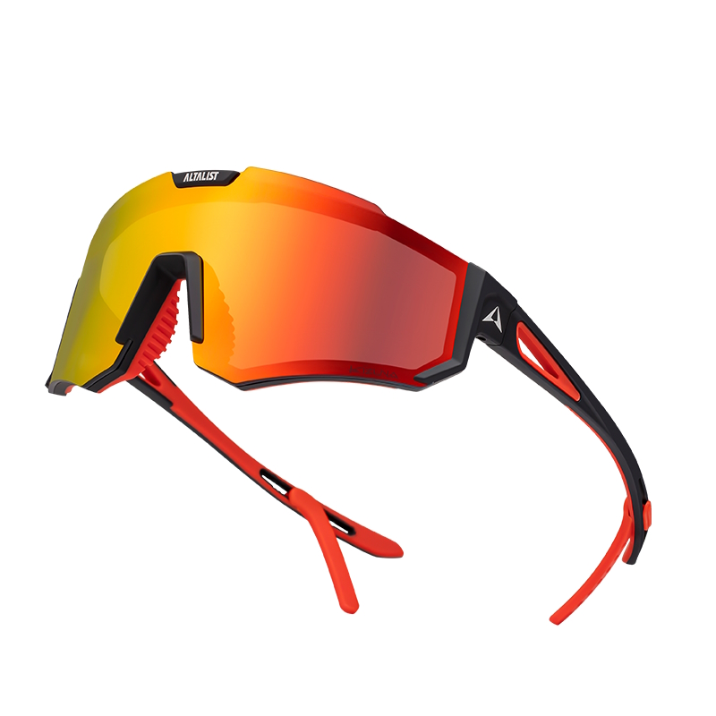 Juniorské sluneční brýle Altalist Kizuna JR černo-červená s červenými skly