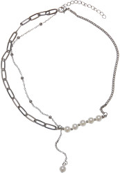 Jupiter Pearl řetízkový náhrdelník - stříbrné barvy
