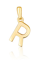 JVD Minimalistický pozlacený přívěsek písmeno "R" SVLP0948XH2GO0R