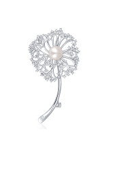 JwL Luxury Pearls Překrásná brož s perlou 2v1 Pampeliška JL0664