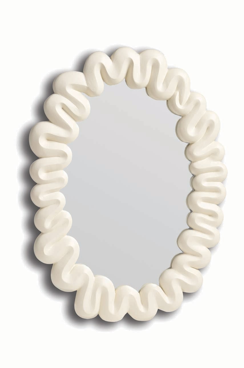 &k amsterdam  Nástěnné zrcadlo  Mirror Dribble White