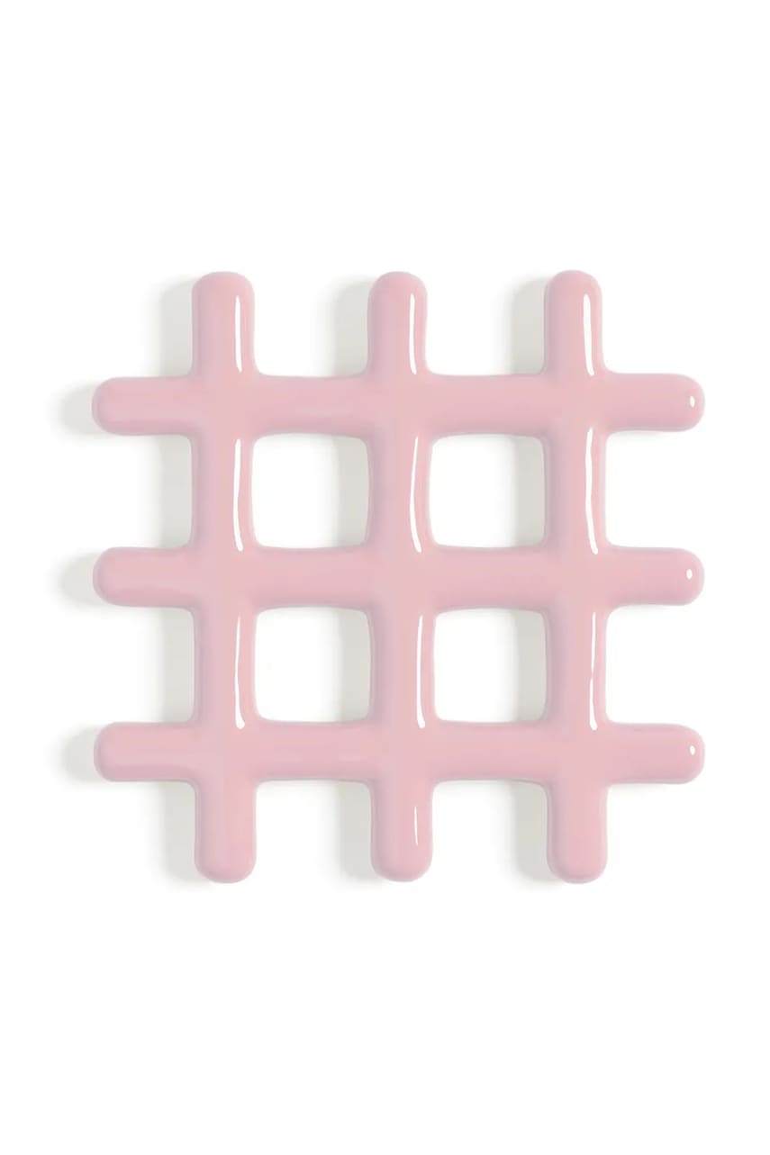 &k amsterdam  Podložka na horké nádobí  grid pink