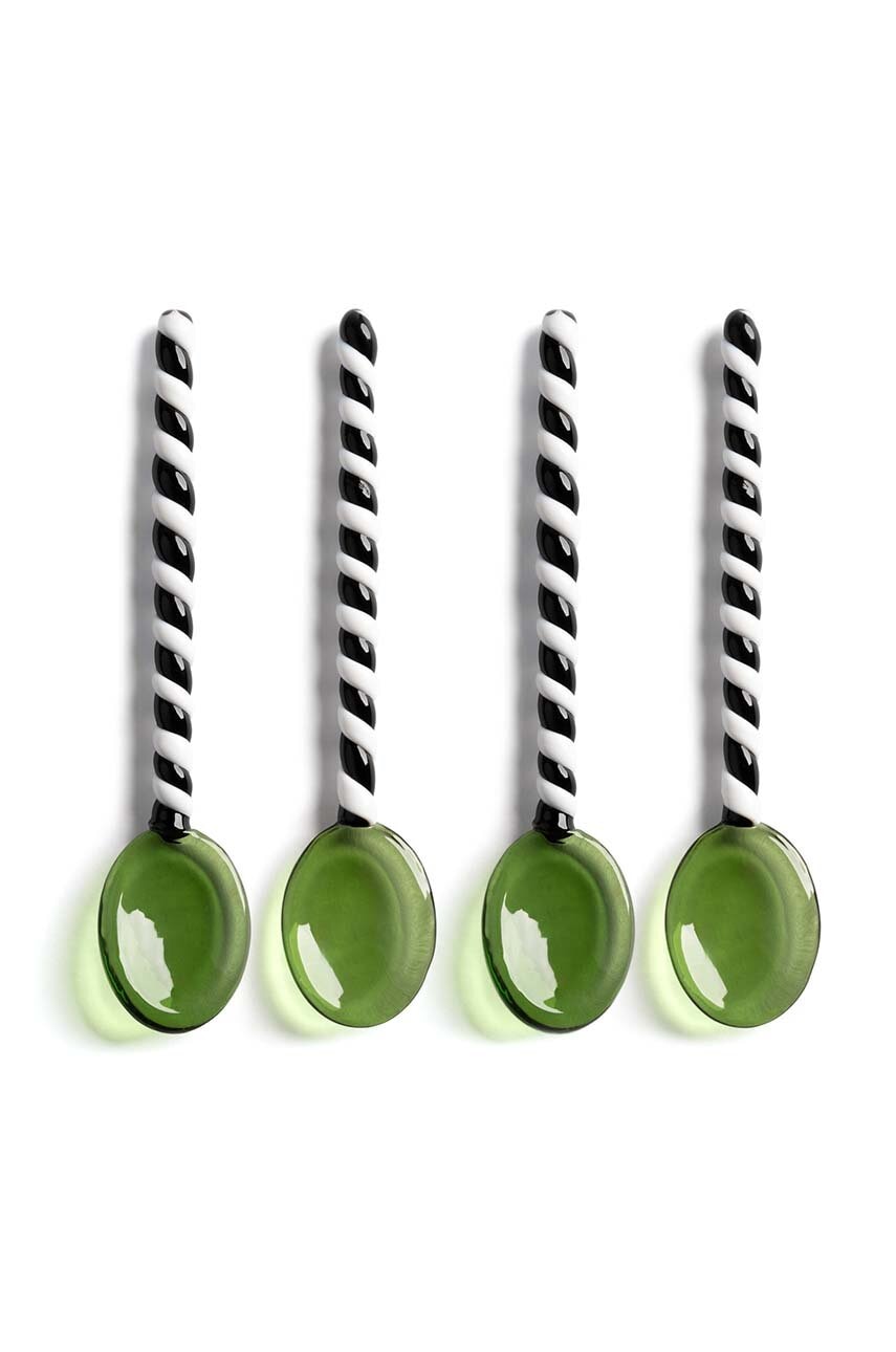 &k amsterdam  Sada lžiček  Spoon Duet Green 4-pack
