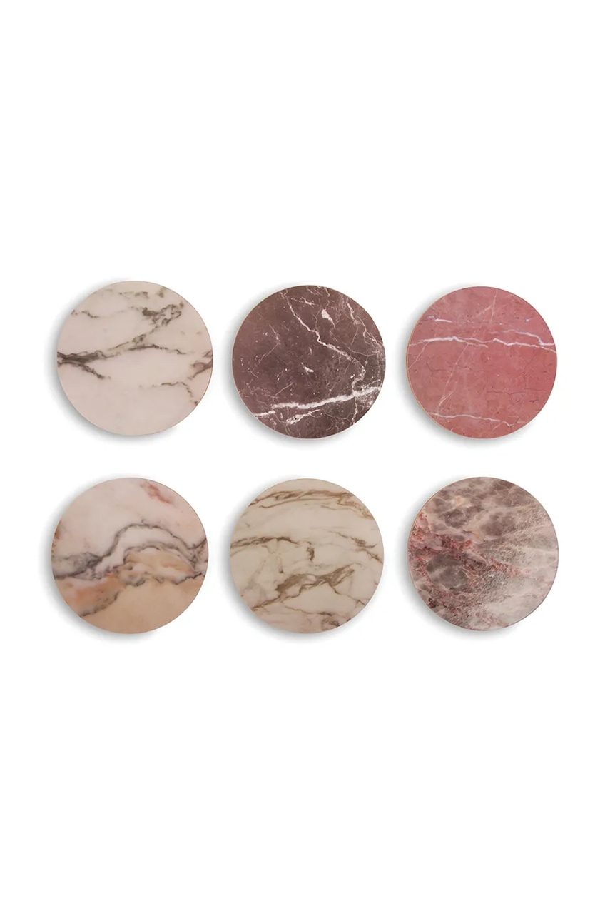 &k amsterdam  Sada podtácků pod sklenice  marble set 6-pack