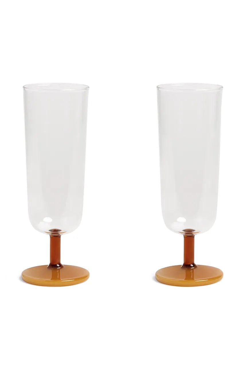 &k amsterdam  Sada sklenic na šampaňské  mingle amber 250 ml 2-pack