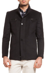 K7126 DEWBERRY MEN'S COAT-PATTERNED ANTHRACITE-5