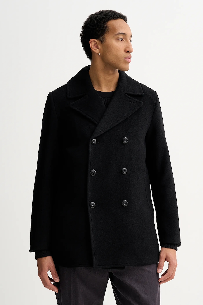 Kabát s příměsí vlny G-Star Wool Peacoat