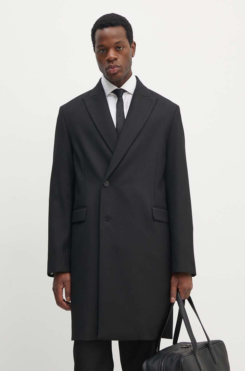 Kabát s příměsí vlny Versace Jeans Couture