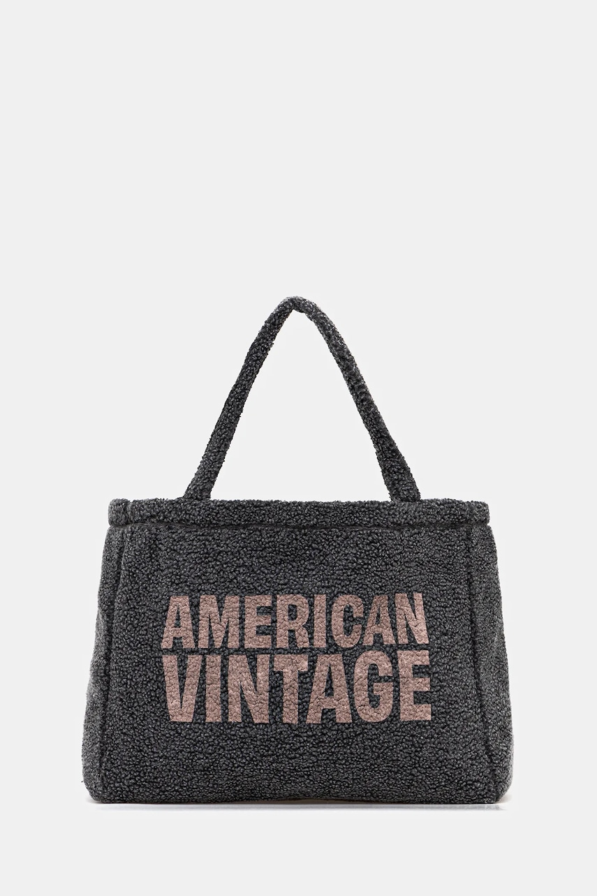 Kabelka American Vintage šedá barva, HOK26A