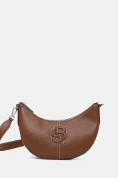 Kabelka BOSS Anett Halfmoon hnědá barva, 50547930