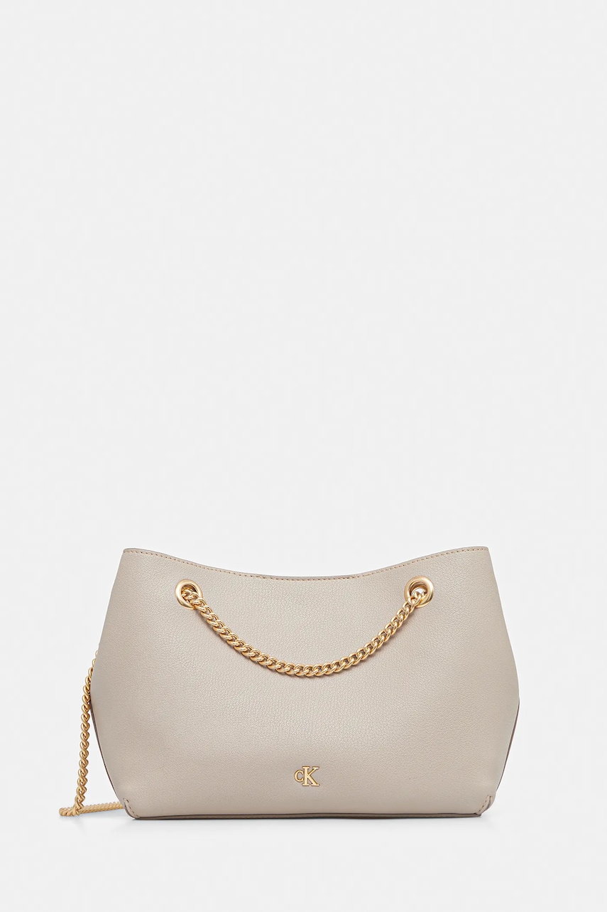 Kabelka Calvin Klein béžová barva, LV04F3205G