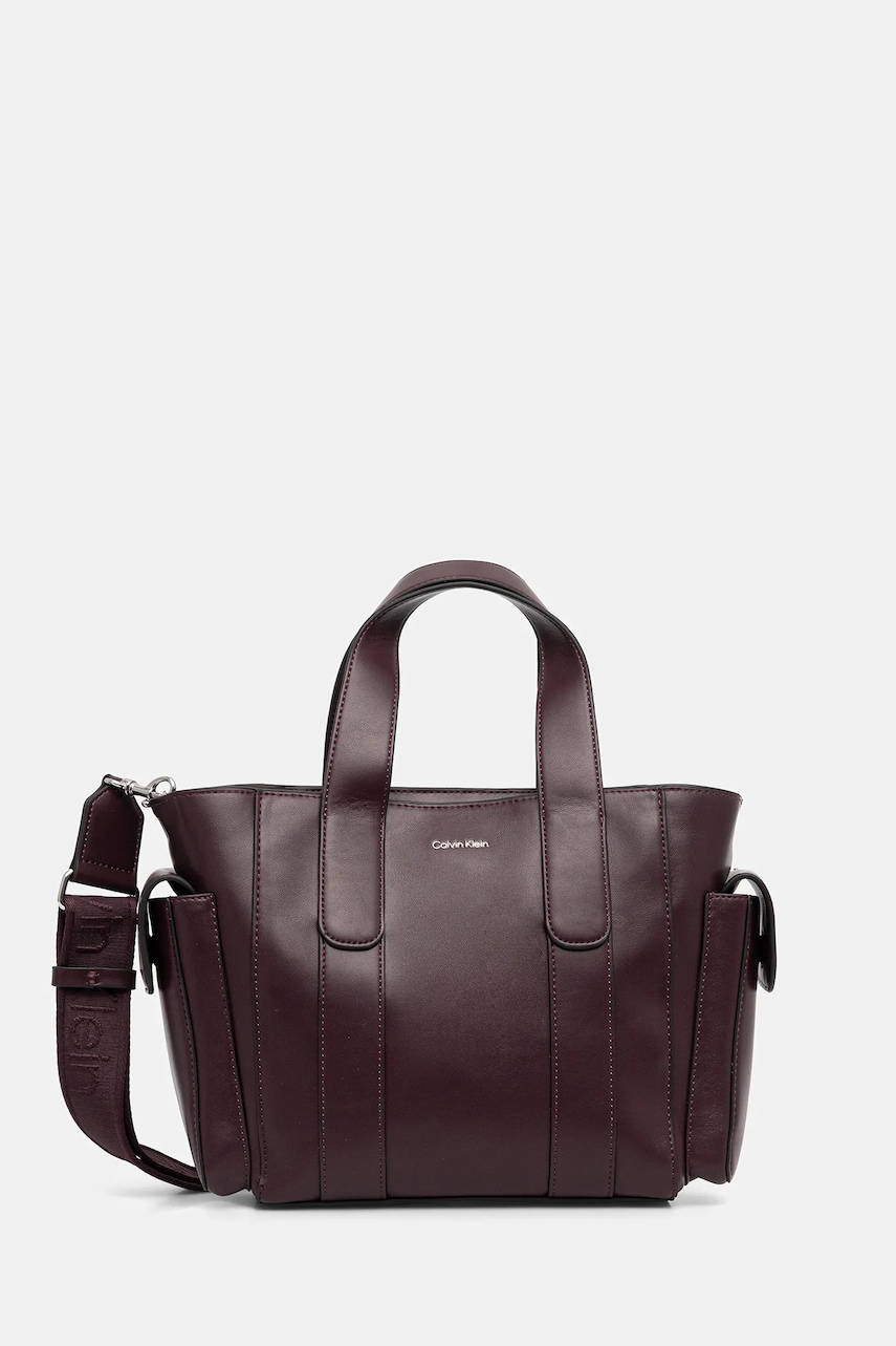 Kabelka Calvin Klein fialová barva, LV04F3290G