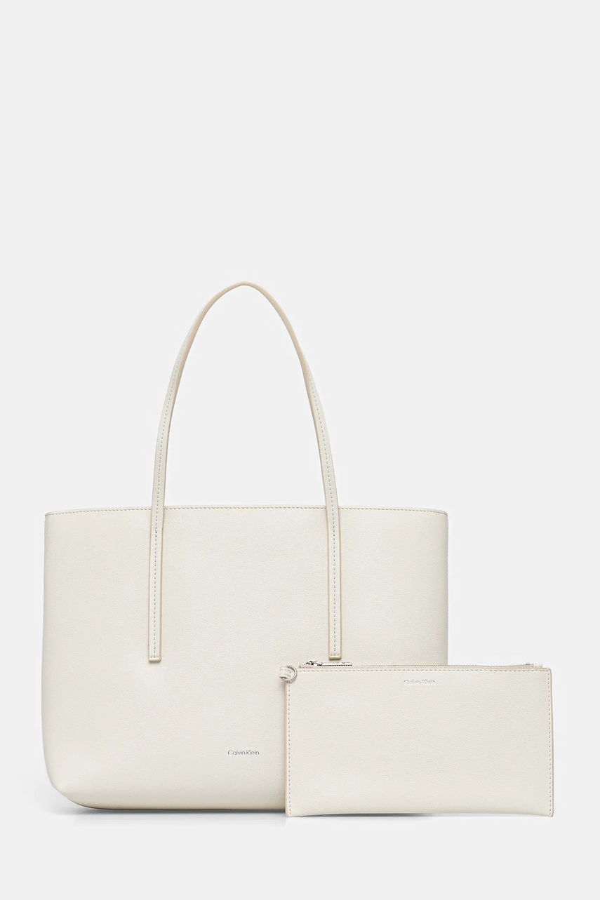 Kabelka Calvin Klein hnědá barva, LV04F3275G