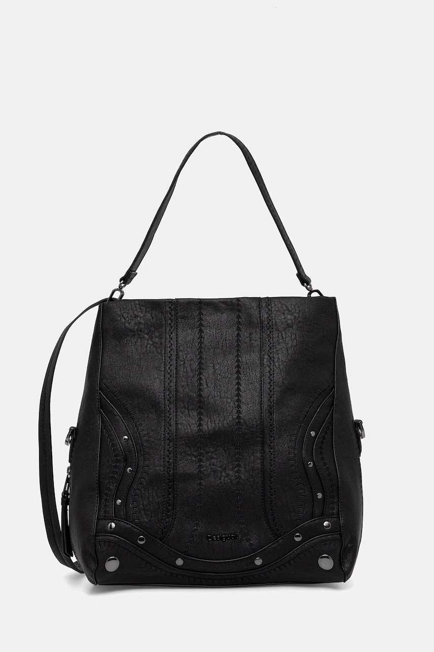 Kabelka Desigual EMBRO PATCH LOVERTY B černá barva, 25WAXPAA